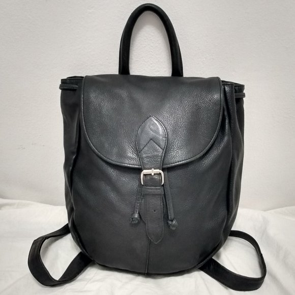 Nino BOSSI Handbags - Nino Bossi Black Leather Backpack